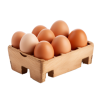 AI generated A box of eggs png isolated on transparent background