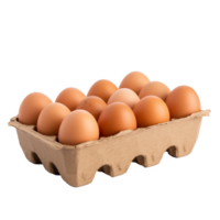 AI generated A box of eggs png isolated on transparent background