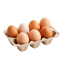 AI generated A box of eggs png isolated on transparent background