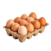AI generated A box of eggs png isolated on transparent background