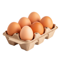 AI generated A box of eggs png isolated on transparent background