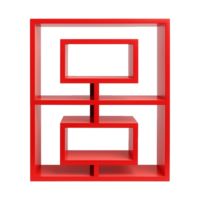 ai généré élégant rouge cube soi isolé sur transparent Contexte png