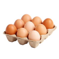 AI generated A box of eggs png isolated on transparent background