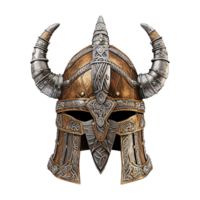 ai generado vikingo casco aislado en transparente antecedentes png