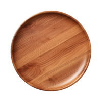AI generated Wooden plate isolated on Transparent background png