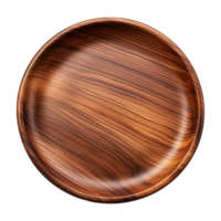 AI generated Wooden plate isolated on Transparent background png