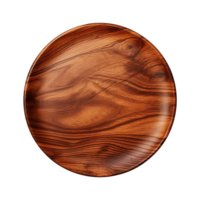 AI generated Wooden plate isolated on Transparent background png
