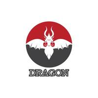 Dragon Silhouette Icon Symbol Vector Illustration