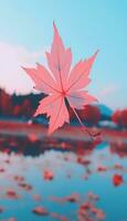 AI generated 4K colorful leaf AMOLED wallpaper photo