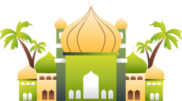 Aesthetic mosque illustration png