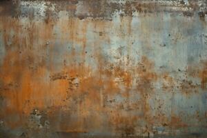 AI generated Faded Rusty Metal Background photo