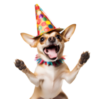 AI generated Cute and happy dog on transparent background PNG, easy to use. png