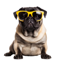 AI generated Cute and happy dog on transparent background PNG, easy to use. png