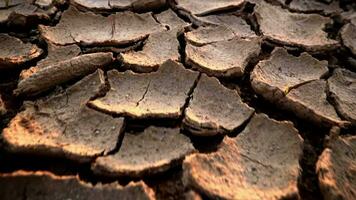 Land fragmented by drought due to global warming creates a water crisis. video