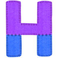 Fabric Alphabet Letter H png