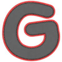 Fabric Alphabet Letter G png