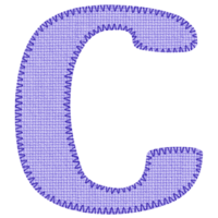 tecido alfabeto carta c png