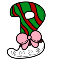 Navidad invierno fuente alfabeto png