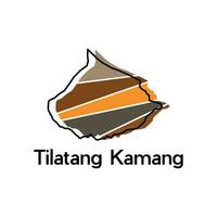 map City of Tilatang Kamang vector design template, national borders map of Indonesia country illustration design