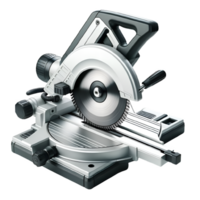 AI generated Isolated Miter Saw hard ware tool on a transparent background, PNG File Format