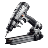 AI generated Isolated Nail Gun hard ware tool on a transparent background, PNG File Format