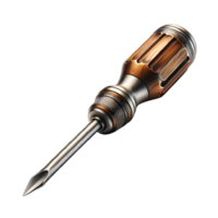 AI generated Isolated Flat head Screwdriver hardware tool on a transparent background, PNG File Format