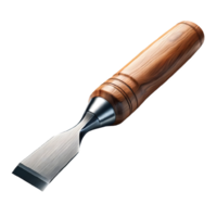 AI generated Isolated Wood Chisel hard ware tool on a transparent background, PNG File Format