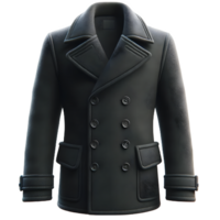 AI generated Isolated peacoat fashion piece of clothing on a transparent background, PNG File Format