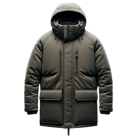 AI generated Isolated parka clothing item on a transparent background, PNG File Format