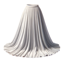 AI generated Isolated maxi skirt fashion piece of clothing on a transparent background, PNG File Format