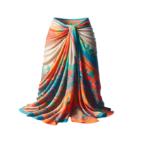 ai generato isolato sarong moda pezzo di capi di abbigliamento su un' trasparente sfondo, png file formato