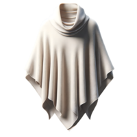 AI generated Isolated poncho fashion piece of clothing on a transparent background, PNG File Format