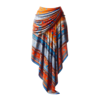 AI generated Isolated sarong clothing item on a transparent background, PNG File Format