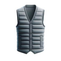 AI generated Isolated vest clothing item on a transparent background, PNG File Format