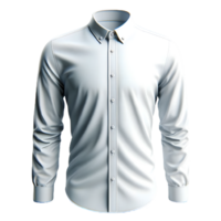 AI generated Isolated button-down shirt clothing item on a transparent background, PNG File Format