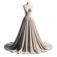 AI generated Isolated evening gown clothing item on a transparent background, PNG File Format