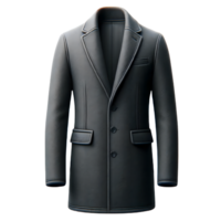 AI generated Isolated coat clothing item on a transparent background, PNG File Format