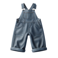 AI generated Isolated pair of overalls clothing item on a transparent background, PNG File Format