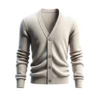 AI generated Isolated cardigan fashion piece of clothing on a transparent background, PNG File Format
