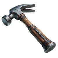 AI generated Isolated Claw Hammer hard ware tool on a transparent background, PNG File Format