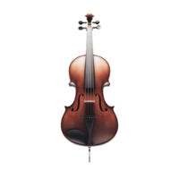 AI generated An isolated violin musical instrument cutout object on transparent background, PNG file