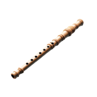 AI generated An isolated recorder musical instrument cutout object on transparent background, PNG file