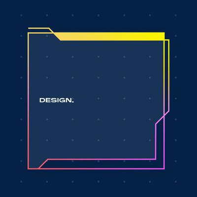 Futuristic square gradient background. Pop up window vector illustration.