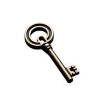 AI generated An isolated key cutout object on transparent background, PNG file