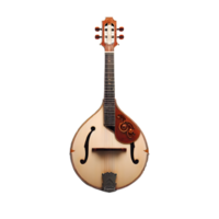 AI generated An isolated mandolin musical instrument cutout object on transparent background, PNG file