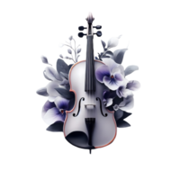 AI generated An isolated viola musical instrument cutout object on transparent background, PNG file