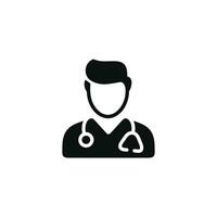 Doctor icon isolated on white background vector