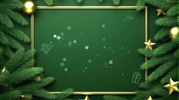 Noël intro vidéo avec d'or décoration 4k HD résolution - pro vidéo video
