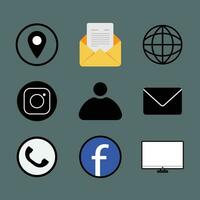 Free vector Social Media icon and logos set design