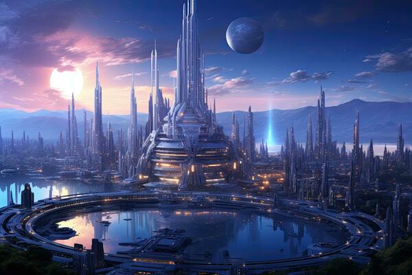 Alien City Stock Photos, Images and Backgrounds for Free Download